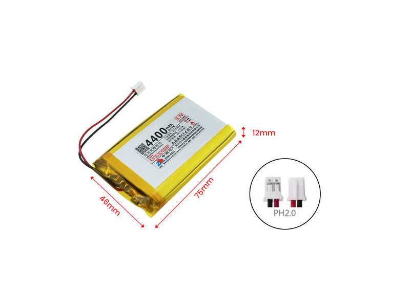 3.7V Li-Po Lithium Polymer Battery 4400mAh