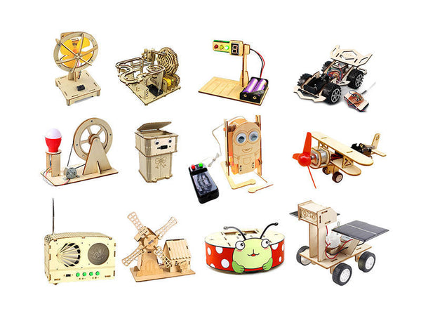 Children DIY Kit Fan, Robot Vacuum, Aircon, Smart Dustbin, Power Generator, Radio, Solar Windmill, Walking Robot, Solar Car, Airplane