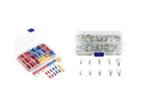 Insulated Bare Crimp Terminal Lug Kit Round Fork Spade