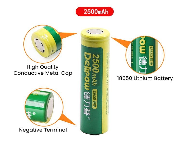 18650 Lithium Battery 2500mAh 3400mAh 3.7V
