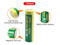 18650 Lithium Battery 2500mAh 3400mAh 3.7V
