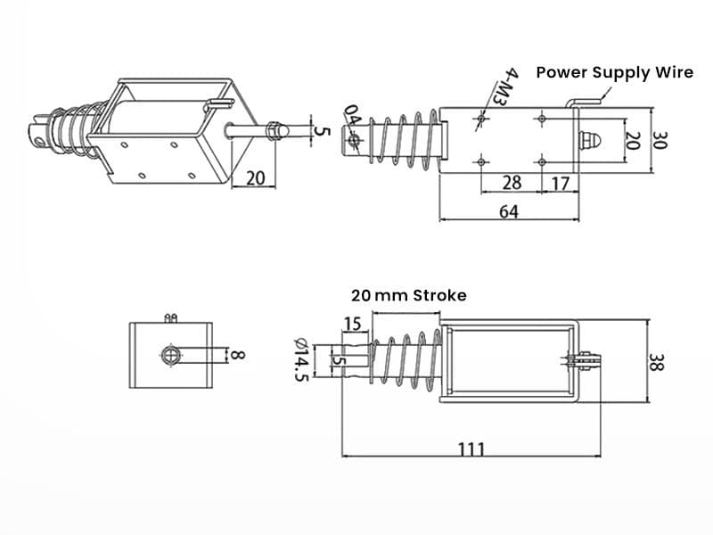 Solenoid 12V 20N 40N 65N