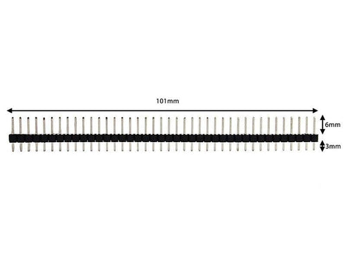 Male Header 40-Pin — Pin Headers at Kuriosity Singapore