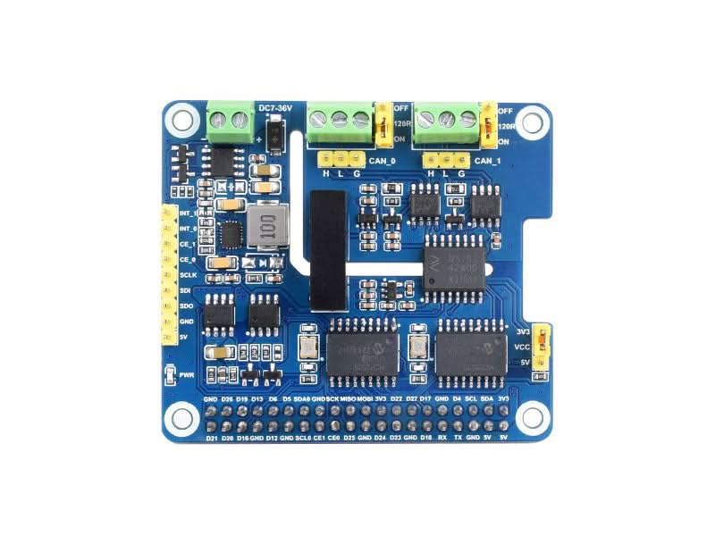 2-Kanal CAN Bus HAT+ Für Raspberry Pi – Isoliert, Stackbar, Perfekt Für Industrie & Projekte
