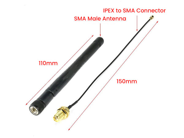 2.4GHz 3dbi Antenna with IPEX SMA Connector