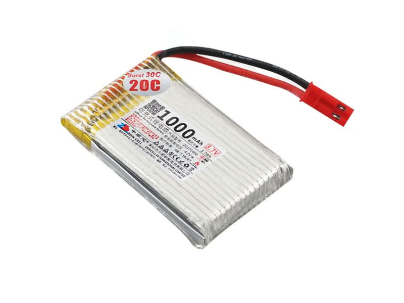 3.7V 1000mAh Battery Li-Po Lithium Polymer 1S 20C