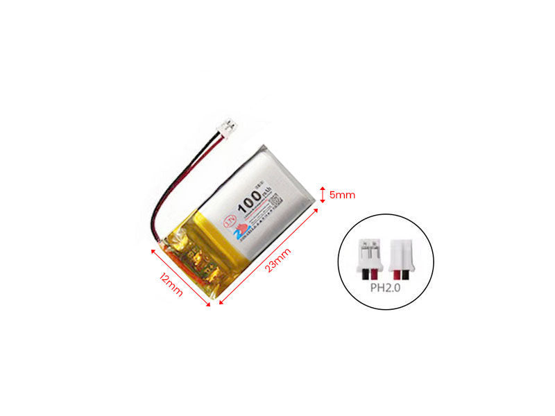 3.7V Li-Po Lithium Polymer Battery 100mAh