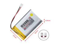 3.7V 2500mAh Battery Li-Po Lithium Polymer