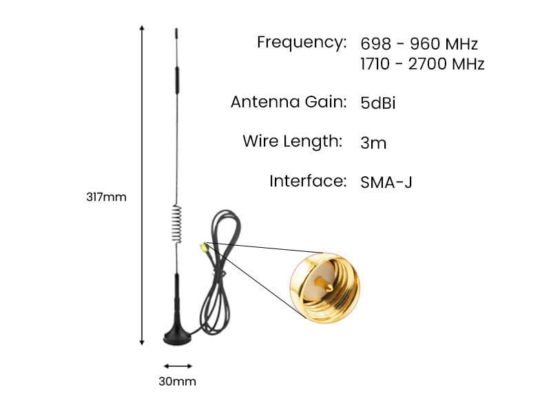 4G Antenna 5dbi with SMA Connector