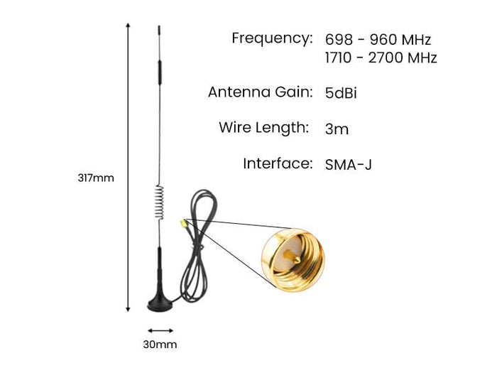 4G Antenna 5dbi with SMA Connector