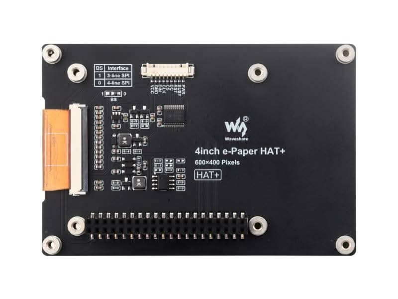 4inch E Ink Spectra 6 (E6) Full color E-Paper Display, 600×400 Pixels, SPI Communication, Optional For HAT+ Standard Driver Board, E-ink Display
