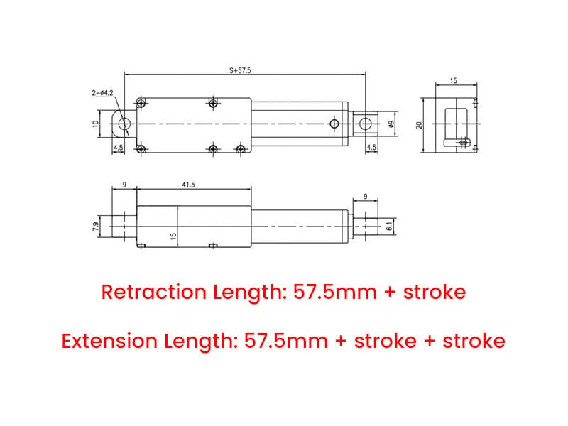 Actuator 12V 50mm 100mm 150mm 200mm