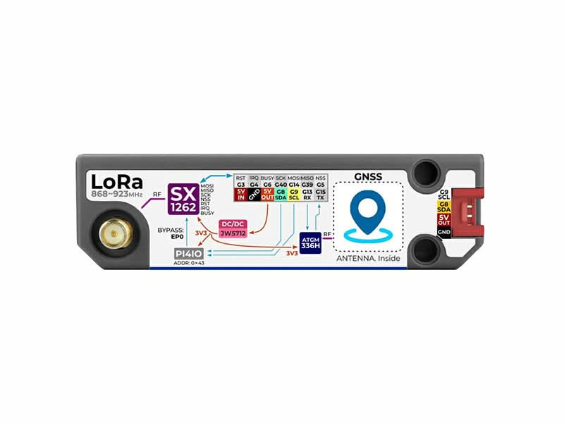 Cap LoRa 1262 for Cardputer Adv (SX1262, ATGM336H)