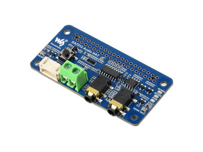 DA7212 I2S Audio Board For Raspberry Pi, Stereo Encoding/Decoding, Onboard Dual Microphones, Compatible With Raspberry Pi Series Boards