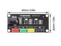 DC-DC Power Supply Module 12V to 3.3V / 5V / 12V