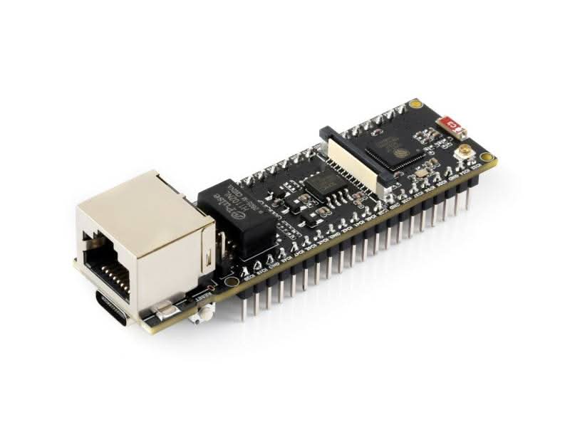 ESP32-S3 ETH Development Board, 10/100Mbps RJ45 Ethernet port, Wi-Fi & Bluetooth Support, 240MHz Dual Core Processor, ESP32 Ethernet Development Board