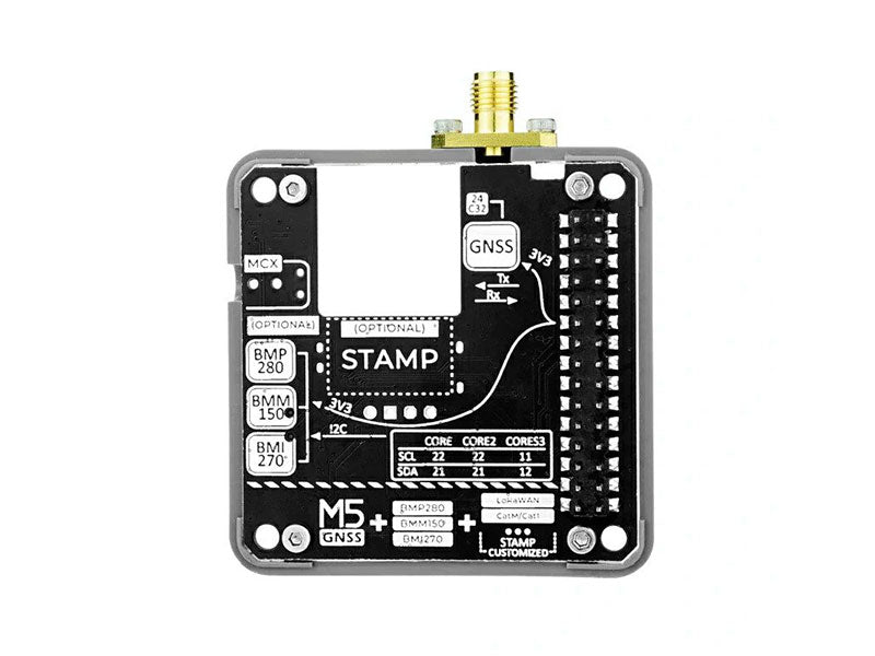 GNSS Module with Barometric Pressure, IMU, Magnetometer Sensors (NEO-M9N, BMP280, BMI270, BMM150)