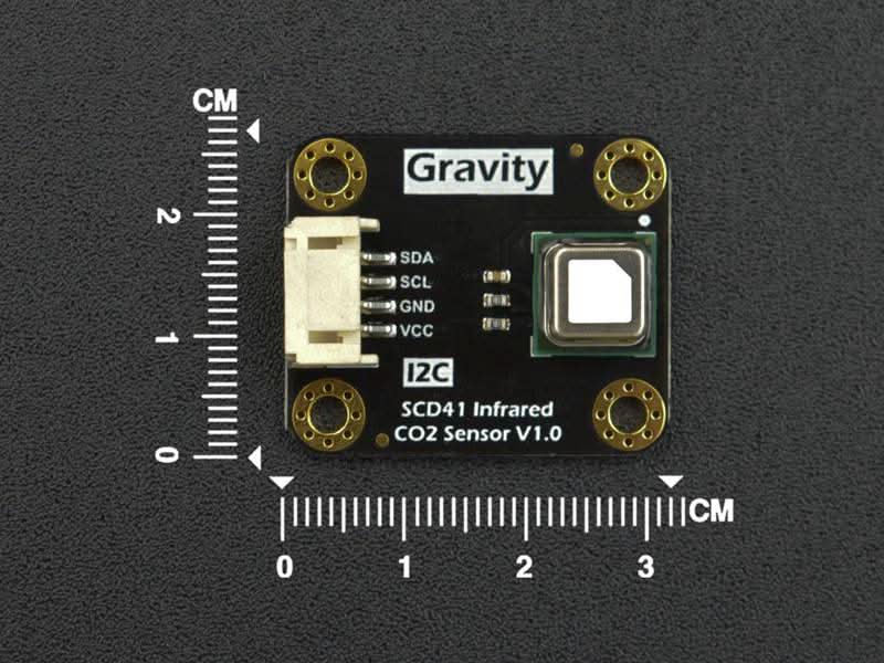 Gravity: I2C SCD41 Infrared Carbon Dioxide / CO2 Sensor (400 - 5000 ppm)