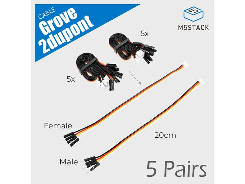 Grove2Dupont Conversion Cable 20cm (5Pairs)