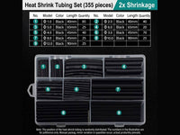 Heat Shrink Kit Black Colour 355pcs