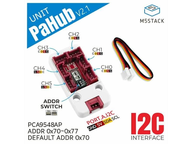 I2C Hub 1 to 6 Expansion Unit v2.1 with DIP Switch (PCA9548A)