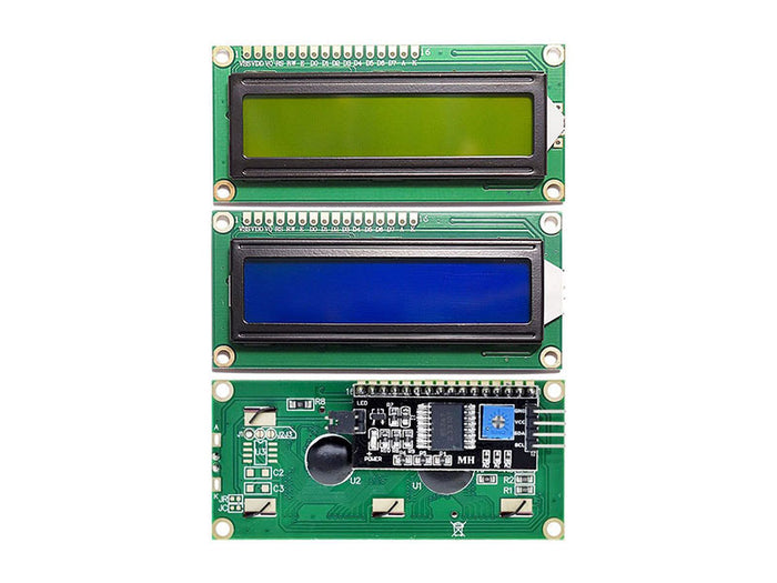 LCD 16x02 1602 Green Blue I2C Adapter