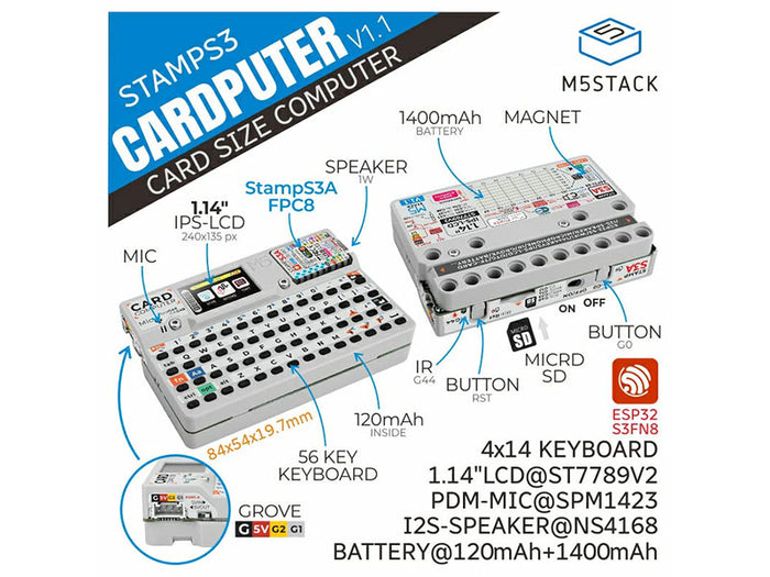 M5Stack Cardputer with M5StampS3 v1.1