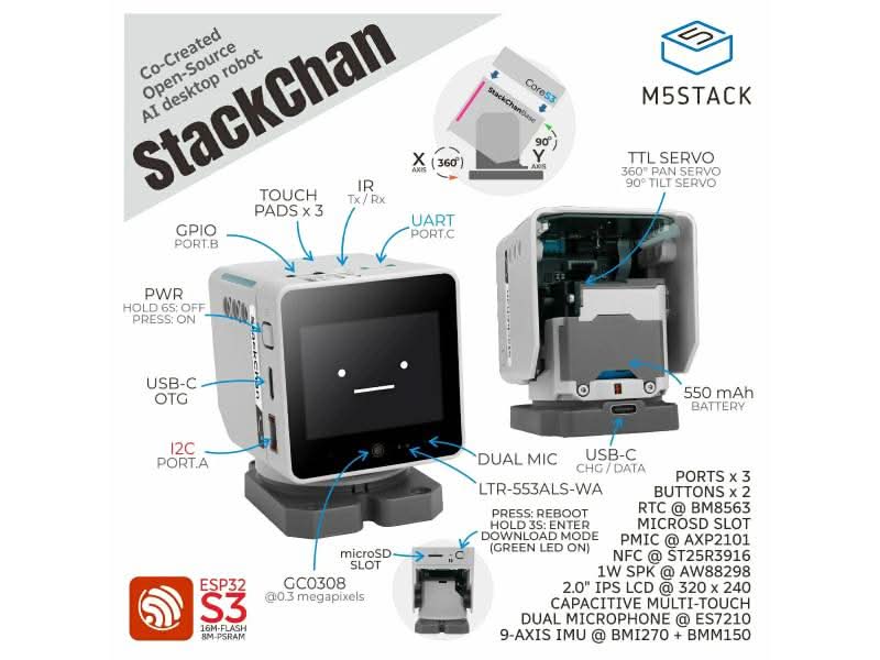 M5StackChan AI Desktop Robot (ESP32-S3)