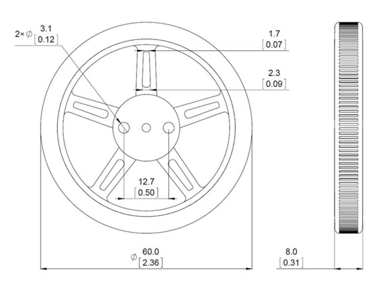 Micro Servo Wheels