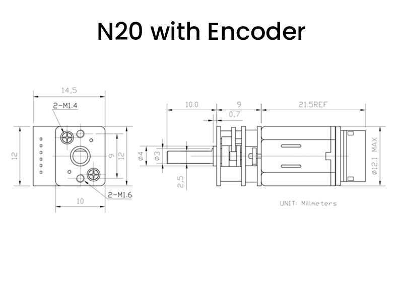 N20 High Torque Motor with Encoder