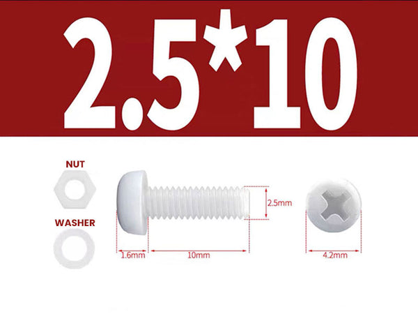 Nylon Screw Nut Washer 2.5mm