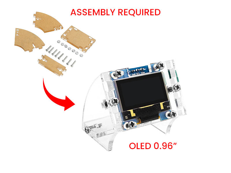 OLED 0.96" Acrylic Casing