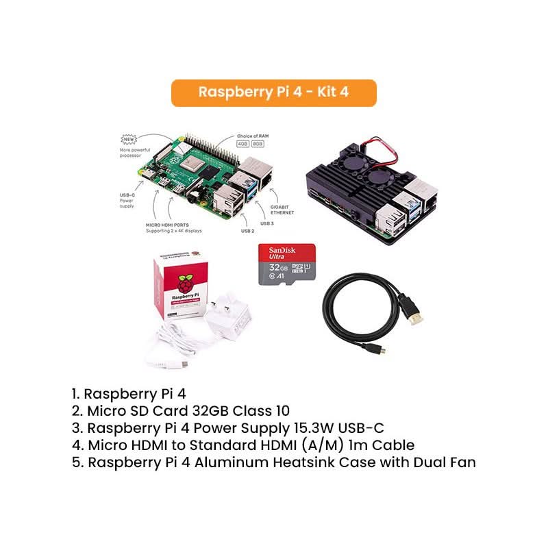 Raspberry Pi 4 Kit 4GB 8GB - Kuriosity