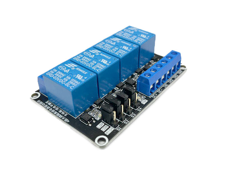 Relay Module 4 Channel | 3.3V 5V 12V 24V Opto-Isolated - Kuriosity
