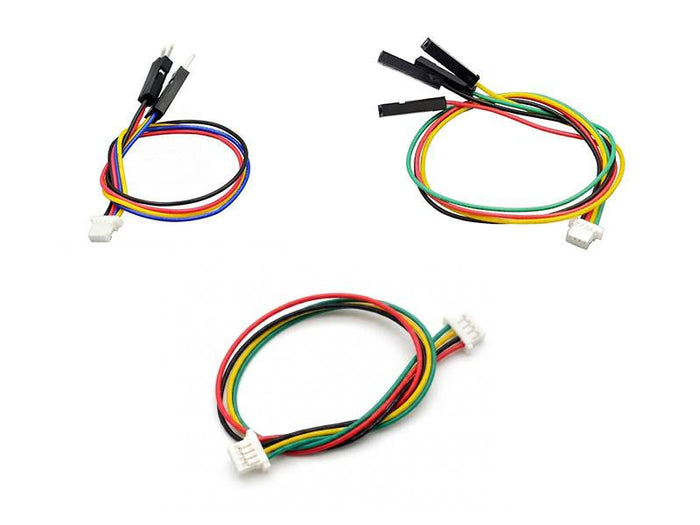 STEMMA QT / Qwiic JST SH 4-Pin Cable to Male Jumper / Female Jumper