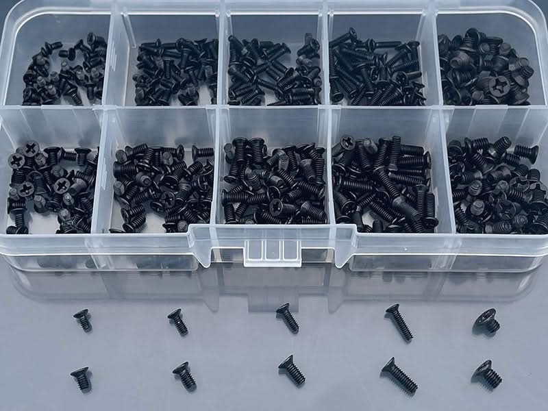Computer and Laptop Repair Screws, Phillips Head Countersunk, M2 M2.5 M3