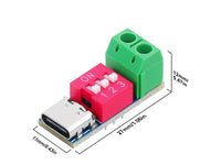 USB-C PD Trigger Module PD3.0/2.0 BC1.2 Fast Charging Protocols Adjustable Voltage 5V/9V/12V/15V/20V