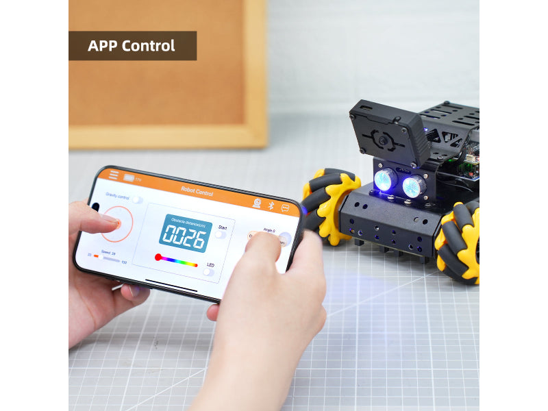 Hiwonder miniAuto AI Vision Robot Base on Arduino UNO R3 Controller with 360° Omnidirectional Mecanum Wheels, Supports Arduino Programming