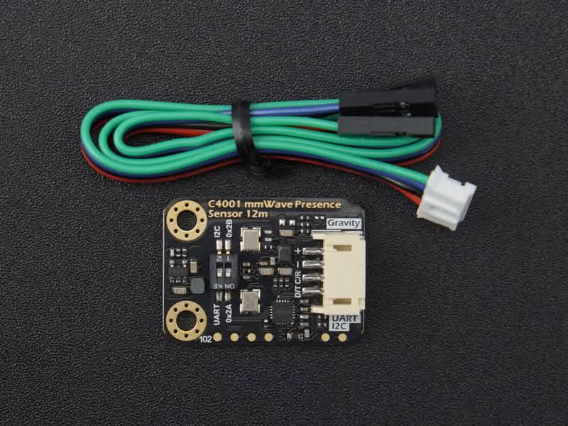 Gravity mmWave C4001 24GHz Human Presence Detection Sensor (12 Meters, I2C & UART)