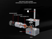 Motor DC 6V/12V Worm Gearbox with Encoder