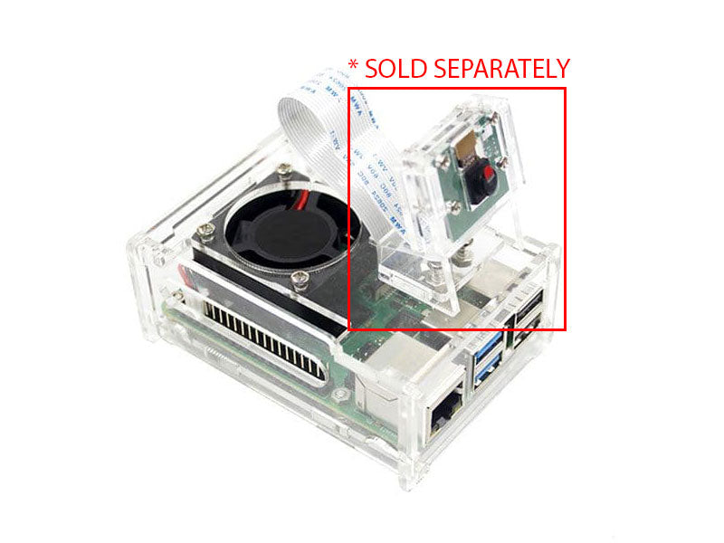 Raspberry Pi 4 Acrylic Case with Fan