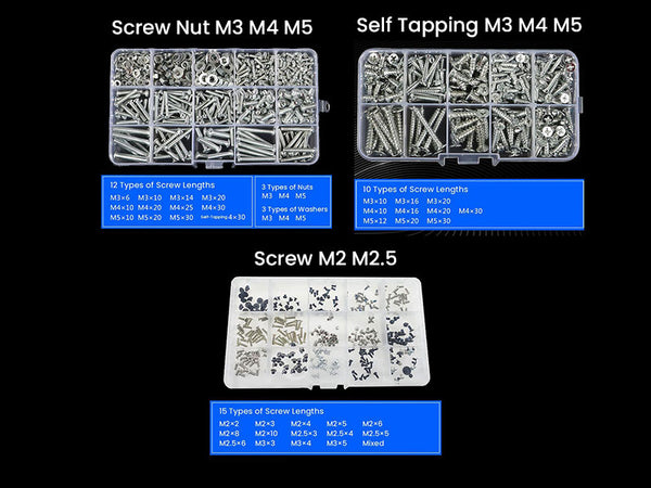 Self Tapping Screw Nut Kit M3 M4 M5