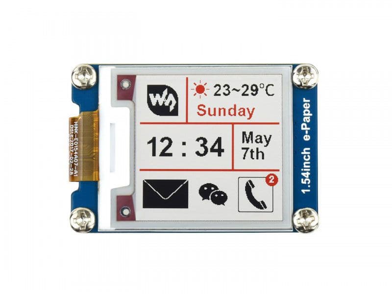 E Ink Module Poster E-Ink Display Module 1.54 inch Three Colours 200x200 - Kuriosity