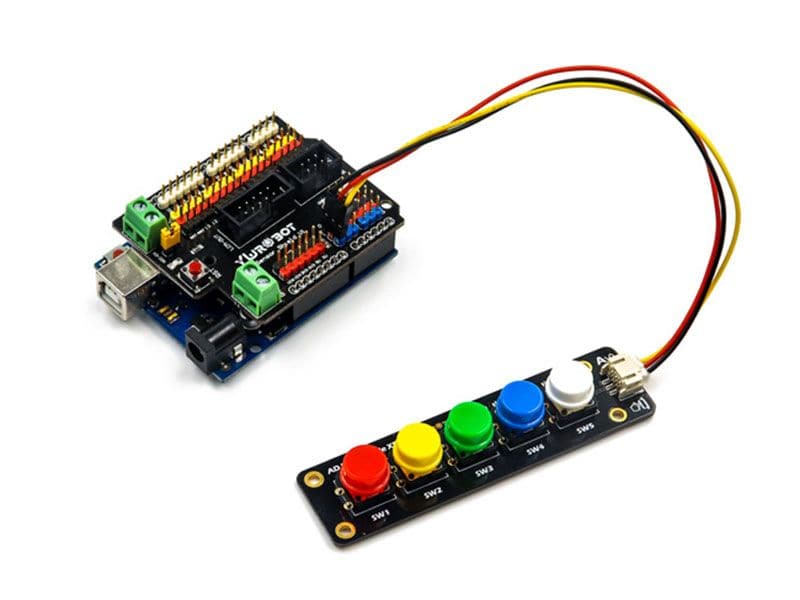 Ad Key Module X 5 AD Key Module | 5-Button Single Analog Pin Arduino - Kuriosity