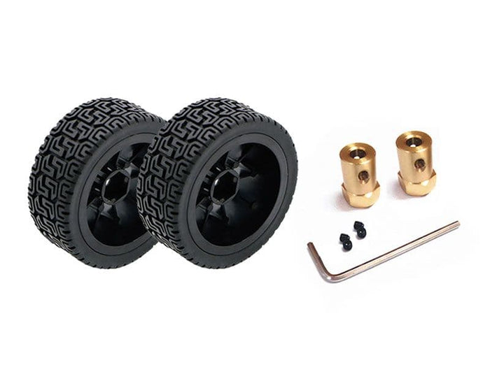 Gearbox Motor Wheel 65mm with 5mm 6mm Adapter 2pcs