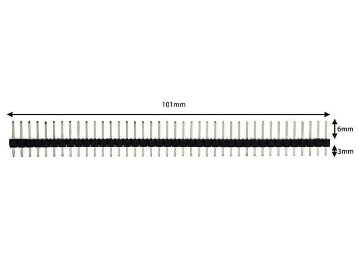 Male Header 40-Pin Black Red Yellow White