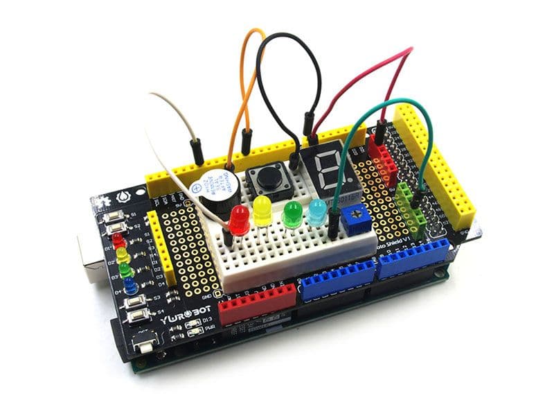 Arduino Mega Prototype Prototype Shield Arduino Mega | Breadboard LEDs Buttons - Kuriosity