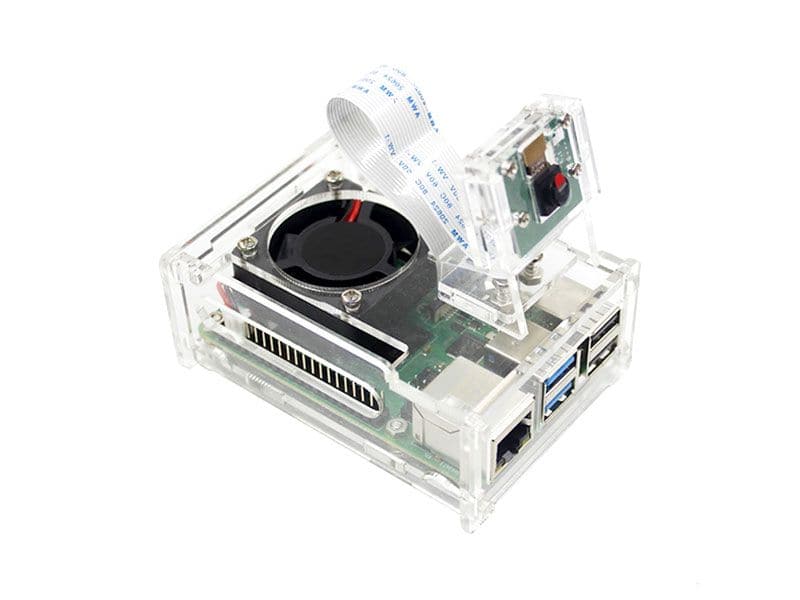 Raspberry Pi 4 Acrylic Case with Fan