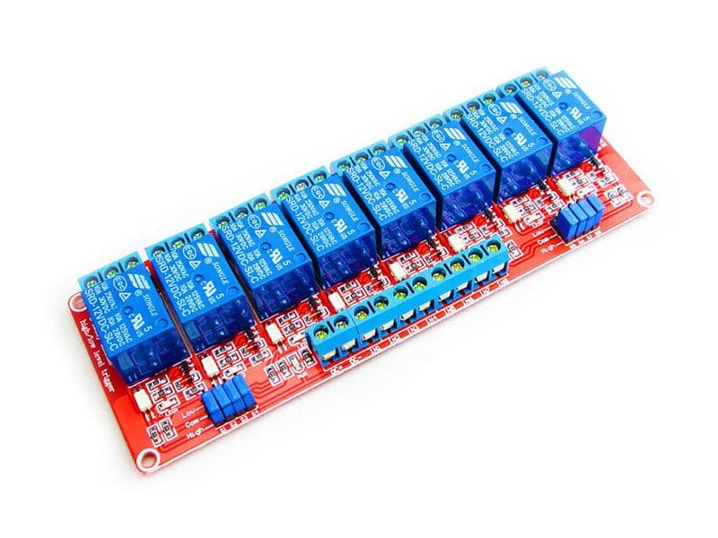Module 8 Bud Relay Module 8 Channel 3.3V 5V 12V 24V - 12V - Kuriosity