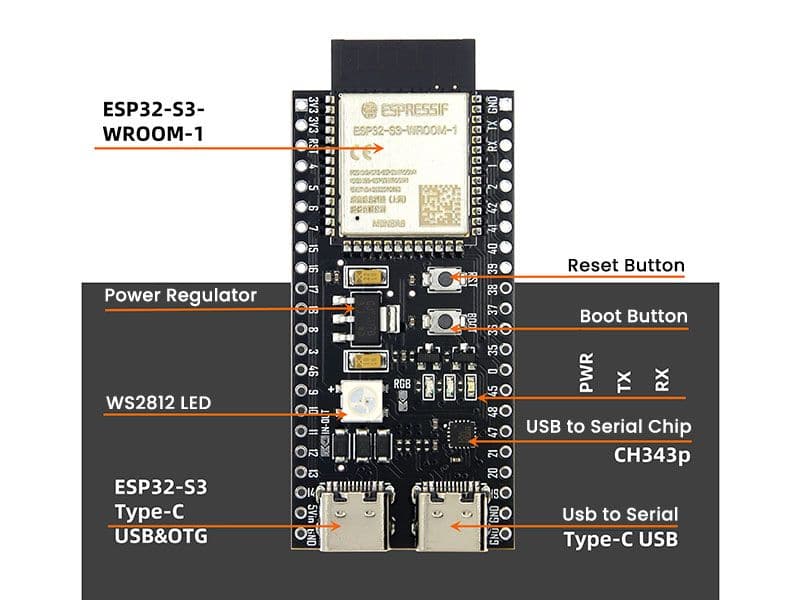 WiFi Bluetooth Module ESP32-S3 8MB Flash 2MB PSRAM